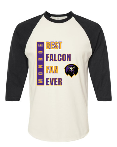 Monroe Falcons Front View Best Falcon Fan Men's Baseball T-Shirt