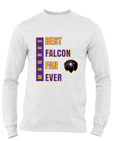 Monroe Falcons Front View Best Falcon Fan Men's Premium LS T-Shirt