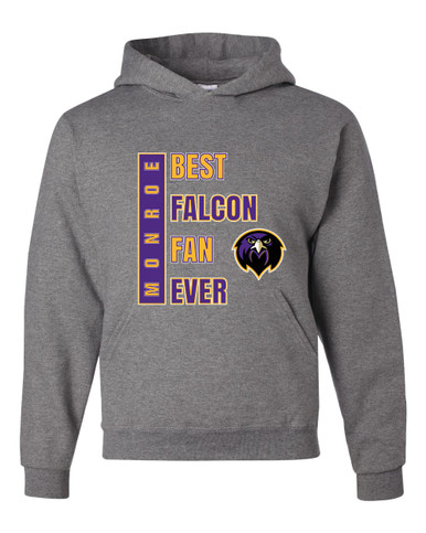 Monroe Falcons Front View Best Falcon Fan Men's Premium Hoodie