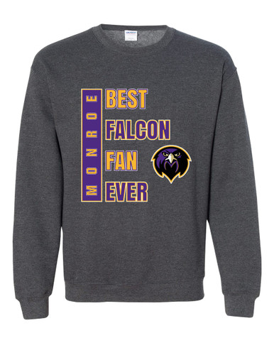 Monroe Falcons Front View Best Falcon Fan Men's Sweatshirt