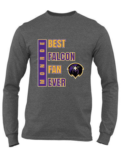 Monroe Falcons Front View Best Falcon Fan Men's LS T-Shirt