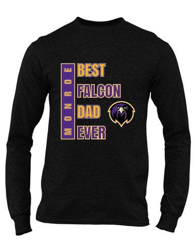 Monroe Falcons Front View Best Falcon Dad Men's Premium LS T-Shirt