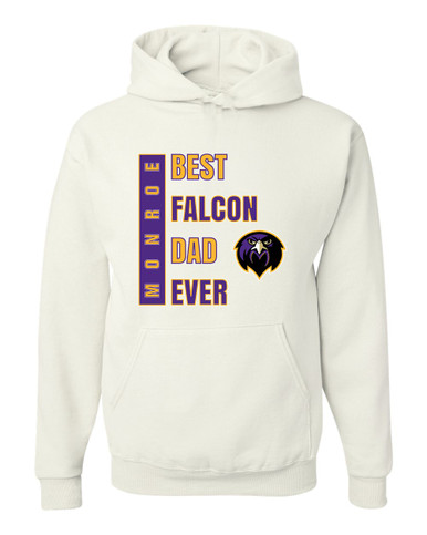 Monroe Falcons Front View Best Falcon Dad Men's Premium Hoodie