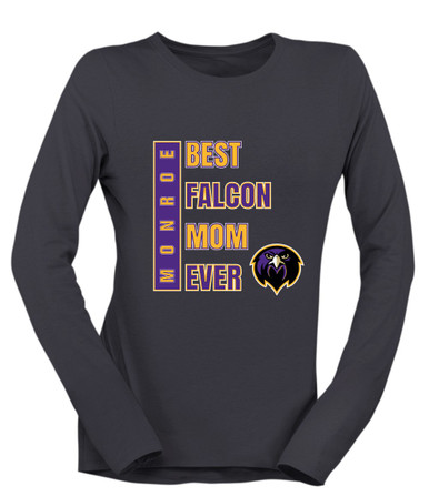 Monroe Falcons Front View Best Falcon Mom Women's Premium LS T-Shirt