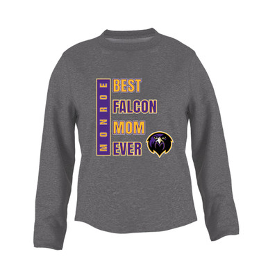 Monroe Falcons Front View Best Falcon Mom Women's Sweatshirt