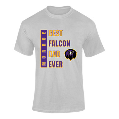 Monroe Falcons Front View Best Falcon Dad Men's SS T-Shirt
