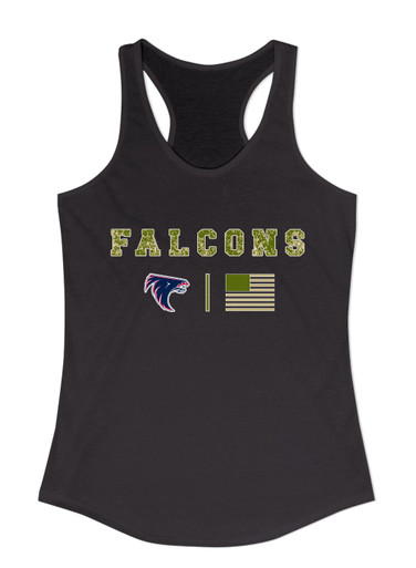 Clear Lake Falcons Camo Flag Women's Tank Top