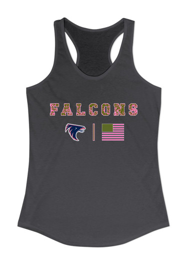 Clear Lake Falcons Pink Camo Flag Women's Tank Top