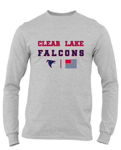 Clear Lake Falcons Spirit Flag Men's Premium LS T-Shirt