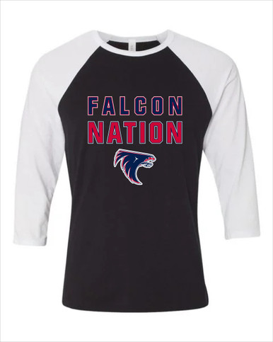 Clear Lake Falcons Nation #2 Women's Baseball T-Shirt