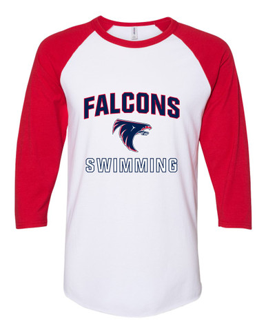 Clear Lake Falcons Swimming Men's Baseball T-Shirt