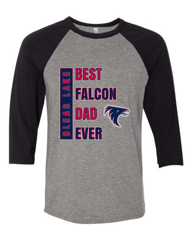 Clear Lake Falcons Best Falcon Dad Men's Baseball T-Shirt
