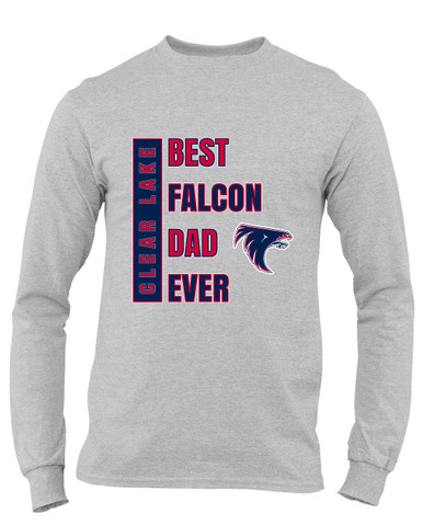 Clear Lake Falcons Best Falcon Dad Men's Premium LS T-Shirt