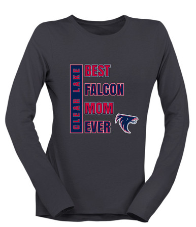 Clear Lake Falcons Best Falcon Mom Women's Premium LS T-Shirt