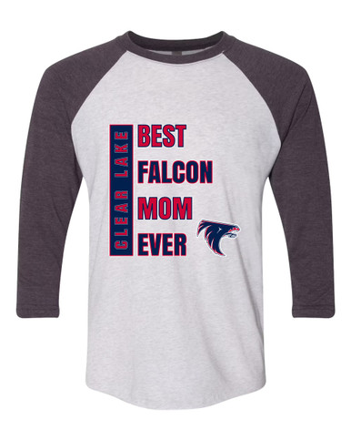 Clear Lake Falcons Best Falcon Mom Women's Baseball T-Shirt