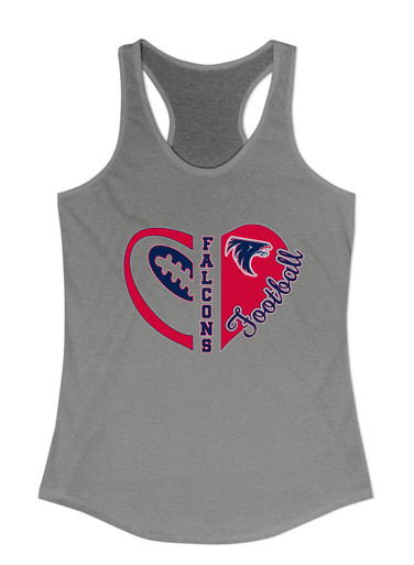 Clear Lake Falcons Heart Football Women's Tank Top
