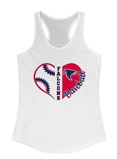 Clear Lake Falcons Heart Baseball Women's Tank Top