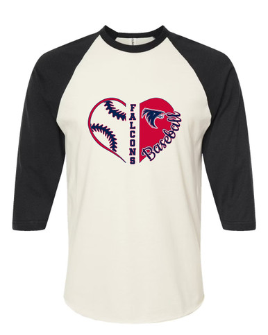 Clear Lake Falcons Heart Baseball Women's Baseball T-Shirt