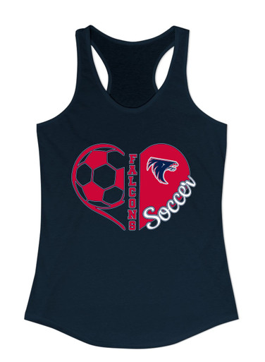 Clear Lake Falcons Heart Soccer Women's Tank Top