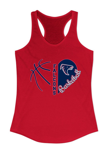 Clear Lake Falcons Heart Basketball Women's Tank Top
