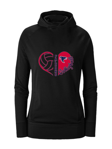 Clear Lake Falcons Heart Volleyball Women's Hoodie