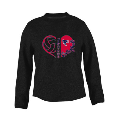 Clear Lake Falcons Heart Volleyball Women's Sweatshirt