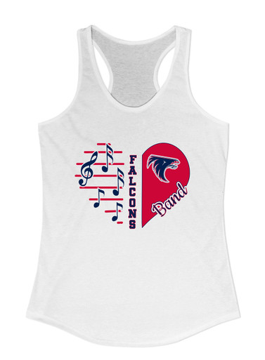 Clear Lake Falcons Heart Band Women's Tank Top