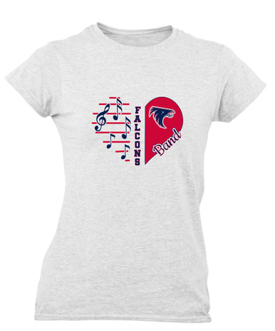 Clear Lake Falcons Heart Band Women's SS T-Shirt