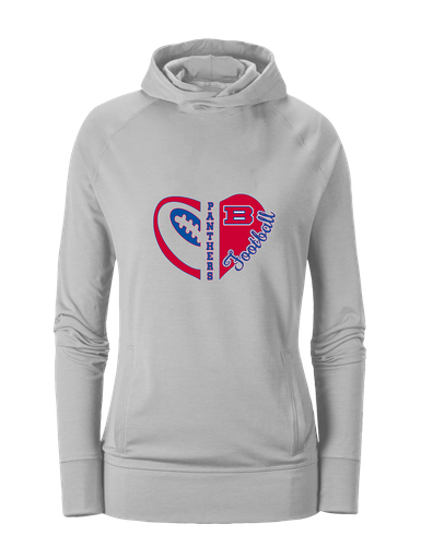 Bartlett Panthers Heart Football Women's Hoodie