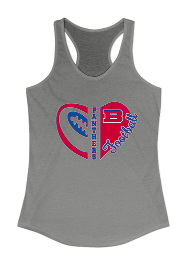 Bartlett Panthers Heart Football Women's Tank Top