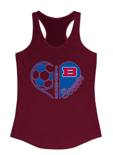 Bartlett Panthers Heart Soccer Women's Tank Top