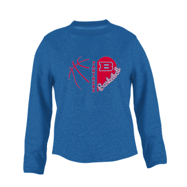 Bartlett Panthers Heart Basketball Women's Sweatshirt