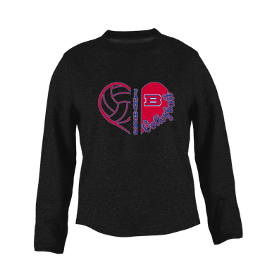 Bartlett Panthers Heart Volleyball Women's Sweatshirt