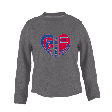 Bartlett Panthers Heart Track Women's Sweatshirt