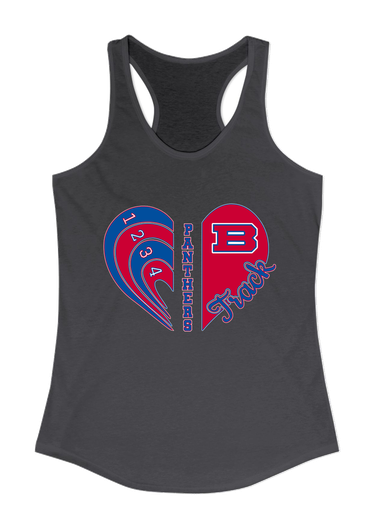 Bartlett Panthers Heart Track Women's Tank Top