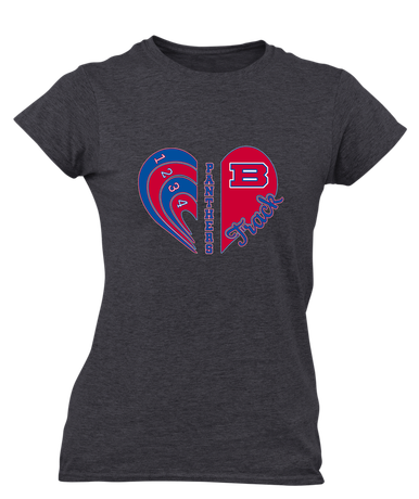 Bartlett Panthers Heart Track Women's Premium SS T-Shirt