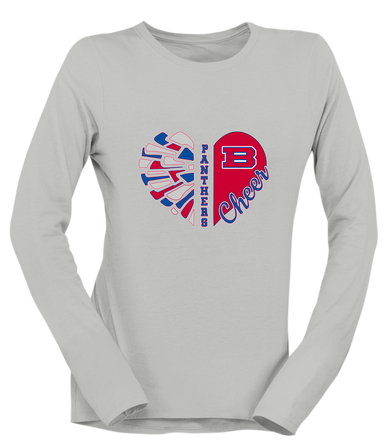 Bartlett Panthers Heart Cheer Women's Premium LS T-Shirt