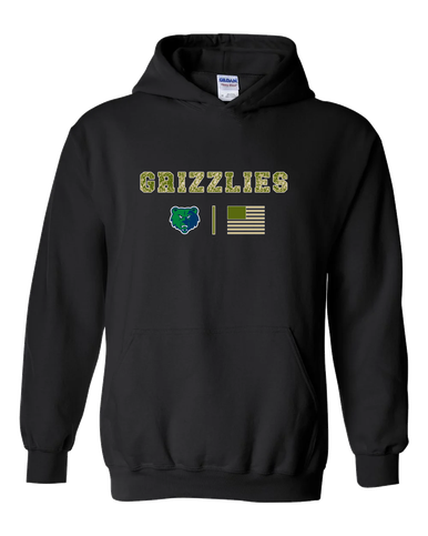 Creekview Grizzlies Camo Flag Men's Hoodie