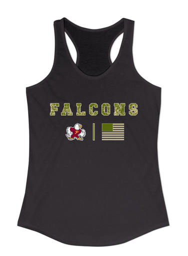Prairie Falcons Camo Flag Women's Tank Top