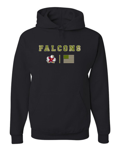 Prairie Falcons Camo Flag Men's Premium Hoodie