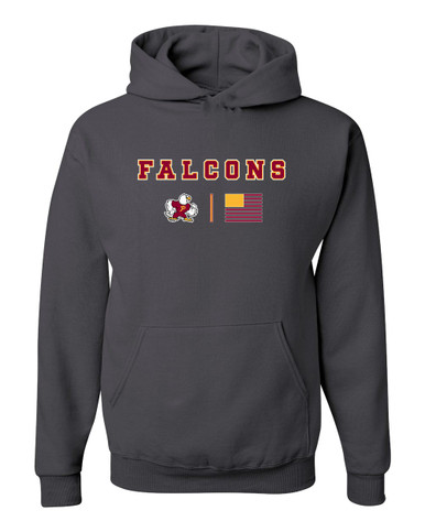 Prairie Falcons Team Colors Flag Men's Premium Hoodie
