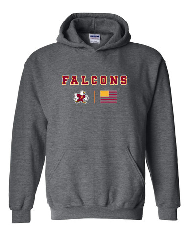 Prairie Falcons Team Colors Flag Men's Hoodie