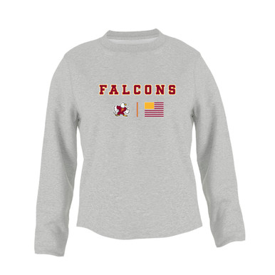 Prairie Falcons Team Colors Flag Women's Sweatshirt