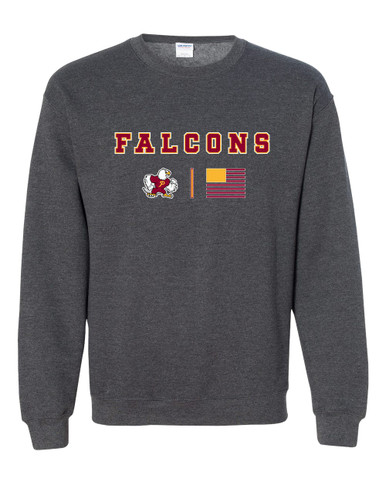 Prairie Falcons Team Colors Flag Men's Sweatshirt