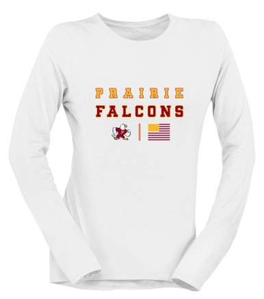 Prairie Falcons Spirit Flag Women's Premium LS T-Shirt