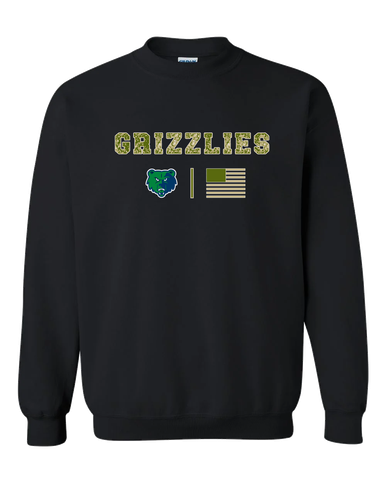 Creekview Grizzlies Camo Flag Men's Sweatshirt