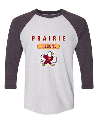 Prairie Falcons Mascot #3 Women's Baseball T-Shirt