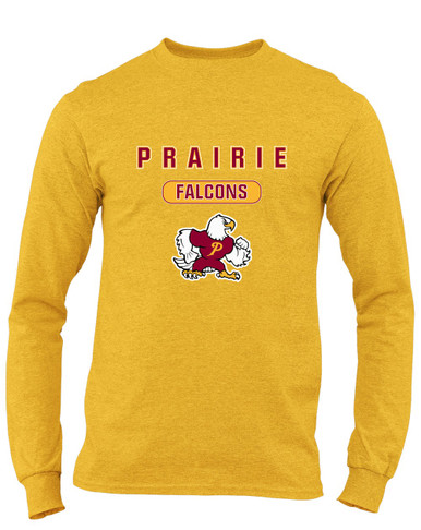 Prairie Falcons Mascot #3 Men's LS T-Shirt