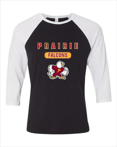 Prairie Falcons Mascot #3 Men's Baseball T-Shirt