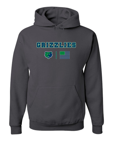 Creekview Grizzlies Team Colors Flag Men's Premium Hoodie